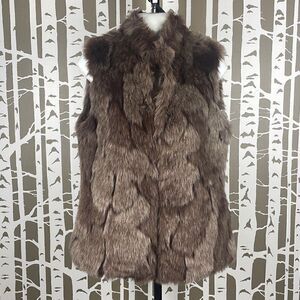 BB Dakota Faux Fur Vest NEW S Camel